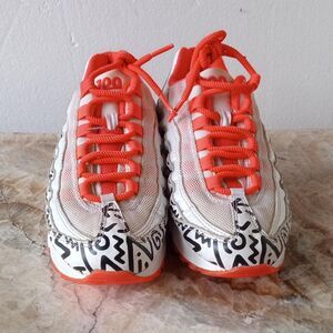 Nike Air Max 95 QS GS Shoes Cramoisi White Black Orange AH3808-100 Youth Size 5